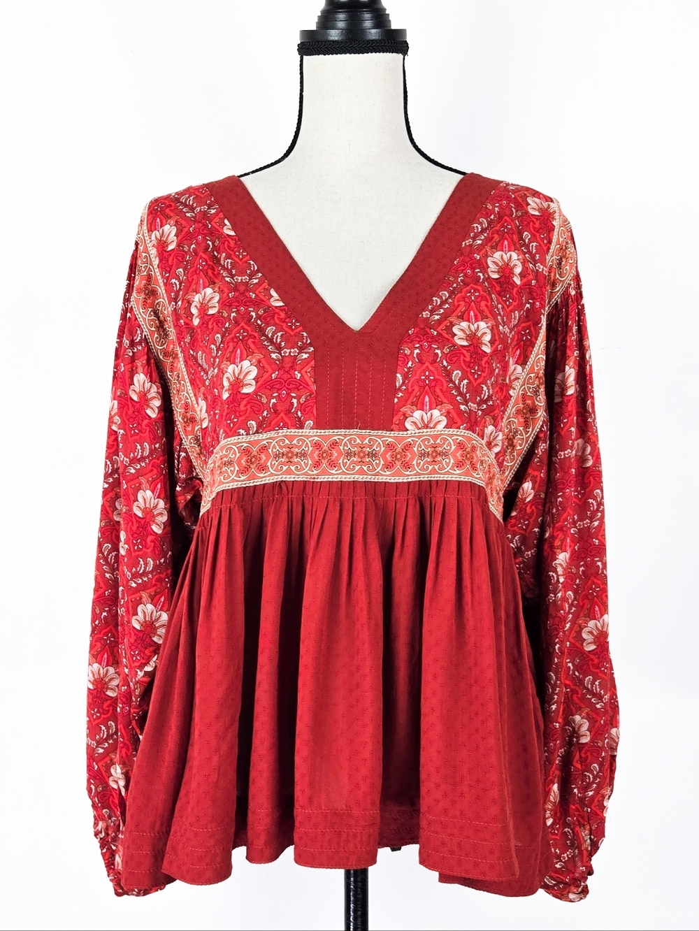 EUC Spell Jewel Smock Blouse, Copper